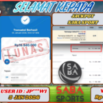 BUKTI WITHDRAW YOWESWD KEMENANGAN JACKPOT DI SABA SPORT