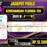 BUKTI JACKPOT KEMENANGAN FLORIDA EVE POOLS Rp 15,500,000 DI SITUS YOWESWD 28 February 2026