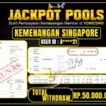 BUKTI JACKPOT KEMENANGAN SINGAPORE POOLS Rp 50,000,000 DI SITUS YOWESWD 4 February 2026