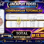BUKTI JACKPOT KEMENANGAN TOGEL TOTOMACAU Rp. 13.500.000 DI SITUS YOWESWD 18 Jun 2026