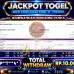 BUKTI JACKPOT KEMENANGAN TOGEL HONGKONG POOLS Rp. 10.000.000 DI SITUS YOWESWD 20 Jun 2026