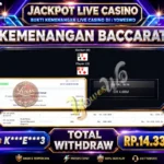BUKTI JACKPOT KEMENANGAN LIVE CASINO Speed Baccarat Emperor Rp. 14.338.000 DI SITUS YOWESWD 08 Jul 2026