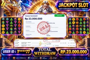 BUKTI JACKPOT KEMENANGAN SLOT PRAGMATICPLAY – Gates of olympus 1000 Rp. 23,000,000 DI SITUS YOWESWD 21 Jul 2026
