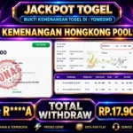 BUKTI JACKPOT KEMENANGAN TOGEL HONGKONG POOLS Rp. 17.900.000 DI SITUS YOWESWD 25 Jul 2026
