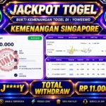 BUKTI JACKPOT KEMENANGAN TOGEL SINGAPORE Rp. 11.000.000 DI SITUS YOWESWD 27 Jul 2026