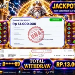 BUKTI JACKPOT KEMENANGAN SLOT PRAGMATICPLAY – Gates of olympus Super Scatter Rp. 13,000,000 DI SITUS YOWESWD 24 Jul 2026