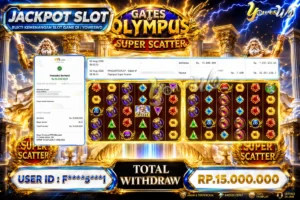 BUKTI JACKPOT KEMENANGAN SLOT PRAGMATICPLAY – Gates of Olympus Super Scatter Rp. 15,000,000 DI SITUS YOWESWD 02 Agustus 2026