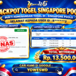 BUKTI JACKPOT KEMENANGAN TOGEL SINGAPORE POOLS Rp 13.500.000 DI SITUS YOWESWD 27 SEPTEMBER 2026
