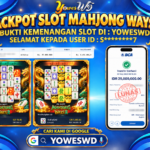 BUKTI JACKPOT KEMENANGAN SLOT PG SOFT – MAHJONG WAYS 2 Rp 25.000.000 DI SITUS YOWESWD 30 SEPTEMBER 2026