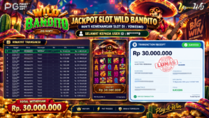 BUKTI JACKPOT KEMENANGAN SLOT PGSOFT – WILD BANDITO Rp 30.000.000 DI SITUS YOWESWD 15 SEPTEMBER 2026