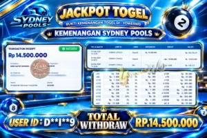BUKTI JACKPOT KEMENANGAN TOGEL SYDNEY POOLS Rp 14.500.000 DI SITUS YOWESWD 24 SEPTEMBER 2026