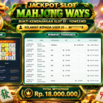 BUKTI JACKPOT KEMENANGAN SLOT PGSOFT – MAHJONG WAYS Rp 18.000.000 DI SITUS YOWESWD 14 SEPTEMBER 2026