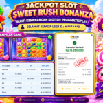 BUKTI JACKPOT KEMENANGAN SLOT PRAGMATICPLAY – SWEET RUSH BONANZA Rp 15.250.000 DI SITUS YOWESWD 14 SEPTEMBER 2026