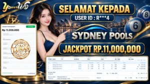 BUKTI JACKPOT KEMENANGAN TOGEL SYDNEY POOLS Rp 11.000.000 DI SITUS YOWESWD 08 September 2026
