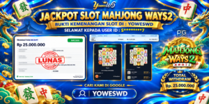 BUKTI JACKPOT KEMENANGAN SLOT PGSOFT – MAHJONG WAYS2 Rp 25.000.000 DI SITUS YOWESWD 24 SEPTEMBER 2026