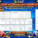 BUKTI JACKPOT KEMENANGAN TOGEL HONGKONG LOTTO Rp 25.000.000 DI SITUS YOWESWD 23 OKTOBER 2026