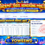 BUKTI JACKPOT KEMENANGAN TOGEL HONGKONG POOLS & LOTTO Rp 26.421.000 DI SITUS YOWESWD 22 OKTOBER 2026