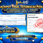 BUKTI JACKPOT KEMENANGAN TOGEL TOTOMACAU POOLS Rp 10.000.000 DI SITUS YOWESWD 25 OKTOBER 2026