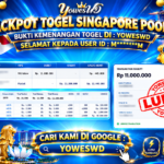 BUKTI JACKPOT KEMENANGAN TOGEL SINGAPORE POOLS Rp 11.000.000 DI SITUS YOWESWD 10 OKTOBER 2026