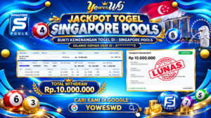 BUKTI JACKPOT KEMENANGAN TOGEL SINGAPORE POOLS Rp 10.000.000 DI SITUS YOWESWD 25 OKTOBER 2026